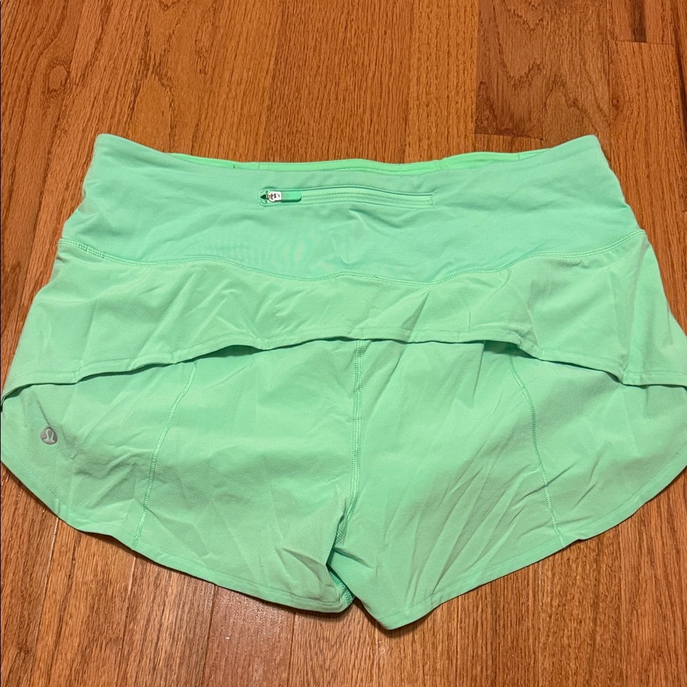 Lululemon Athletica Light Green Speed Up 4in HR - Picture 2 of 5